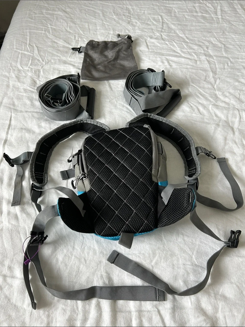 SkLO Blue and Gray Child Safety Harness Backpack, Like New.